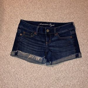 Dark Wash Stretch Jean Shorts